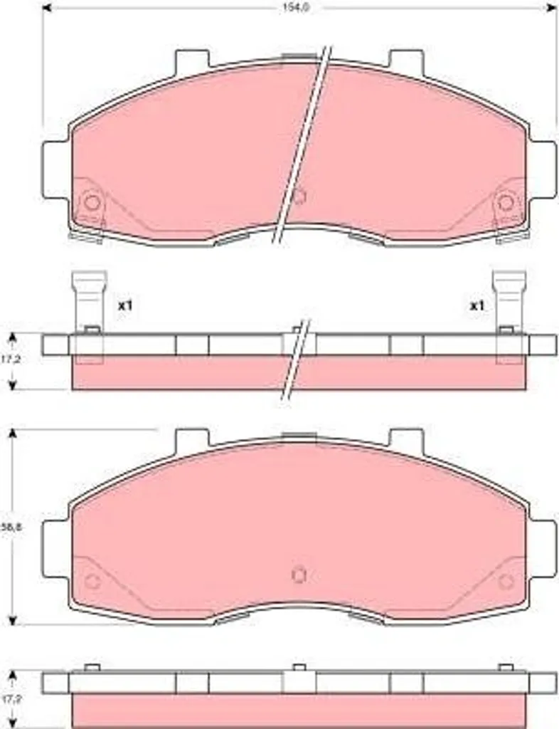 Plaquettes de frein pour Kia Pregio - Sécurité de freinage TRW GDB3263