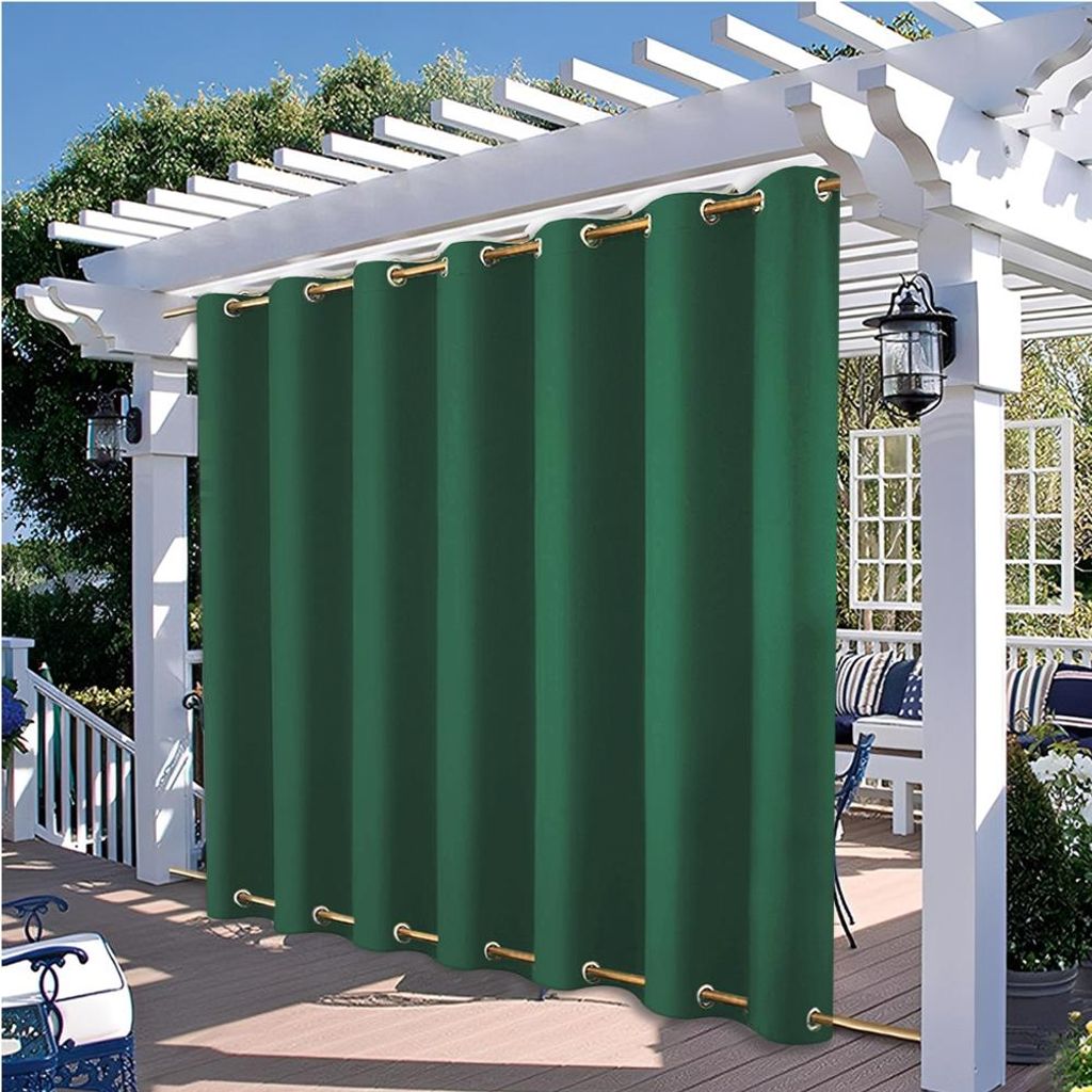 1 Stück Grün Outdoor Vorhang Wetterfest Wasserdicht Mit ösen Oben Und Unten Verdunkelungsvorhang Outdoorvorhänge Blickdicht Vorhänge Gardinen ...