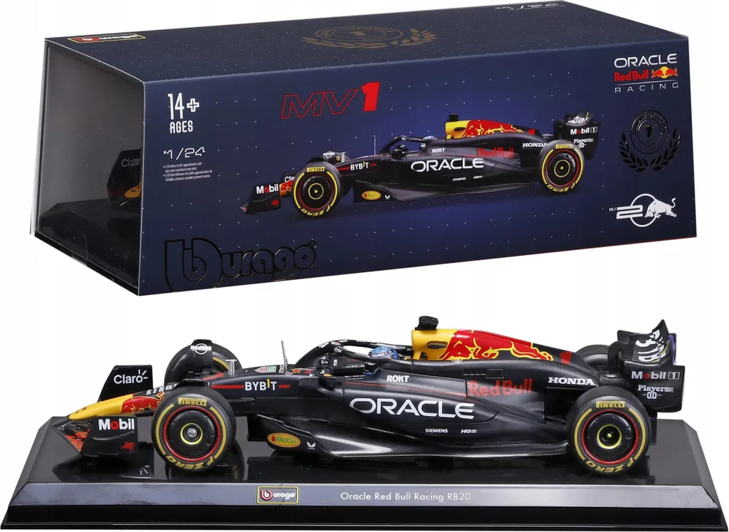 Voiture miniature F1 Red Bull RB20 2024 Max Verstappen 1:24 Bburago