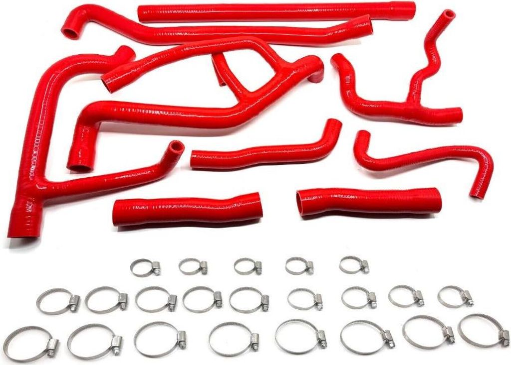 Kühlwasserschlauch Kit ROT Gew. Silikon für VW Bus T3 1.6 + 1.7l TD KY 1Y AAZ AF