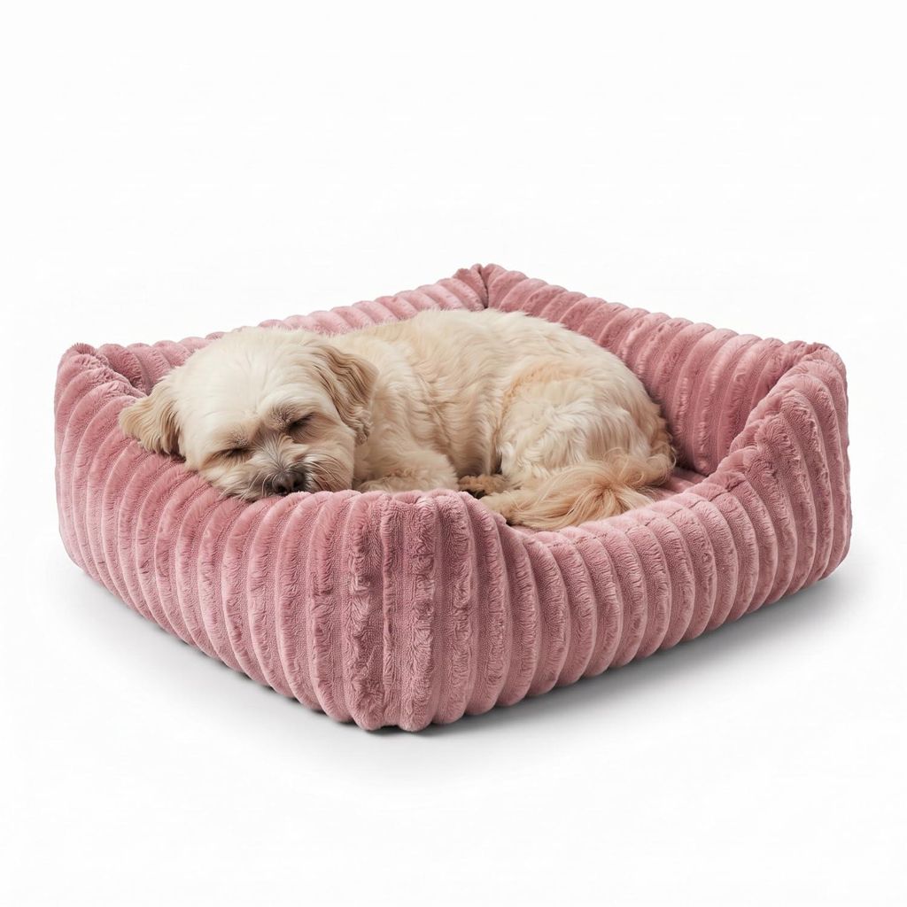 4L Textil BELLA Plüsch-Hundebett und Katzenbett mit breiten Produktbild 