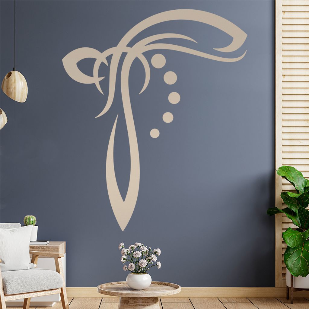 Blätter - Linien Punkte Wandtattoo in 6 Größen - Wandaufkleber Wall Sticker - Dekoration, Küche, Wohnzimmer, Schlafzimmer, Badezimmer