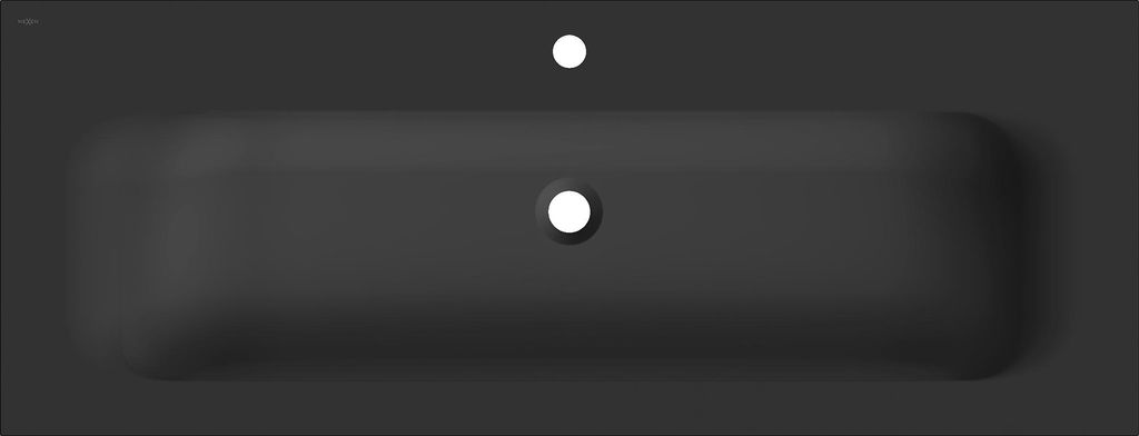 Mexen Vela Einbauwaschbecken 121 x 46,5 cm, schwarz matt - 25231271