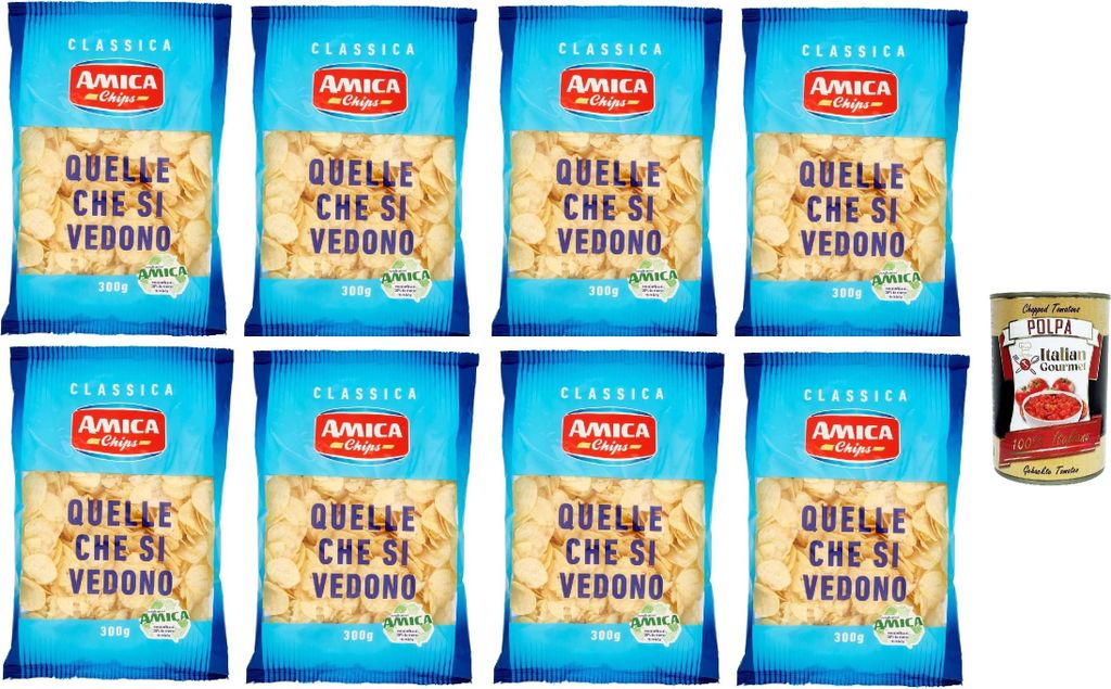Amica Chips Classica Kartoffelchips 8 x 300 g Großpackung Produktbild 