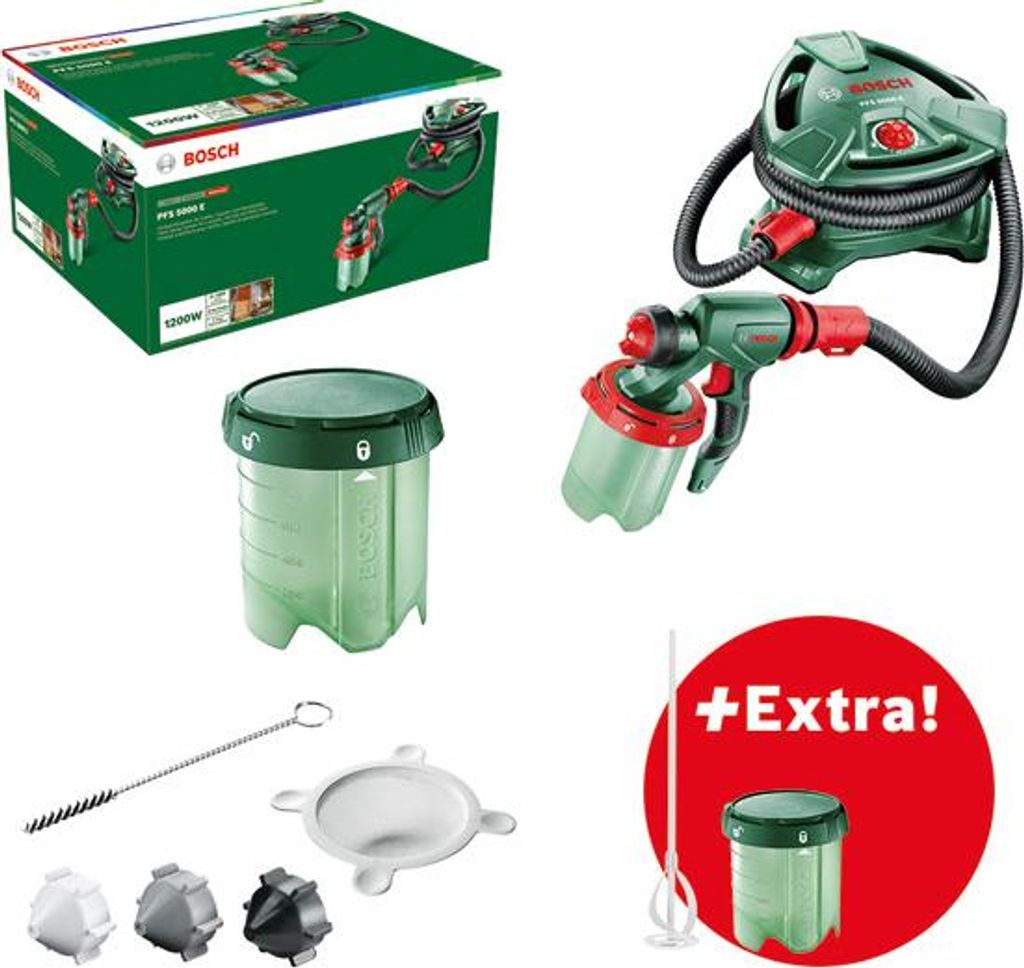 PFS 5000 E + Rührstab + Farbbehälter