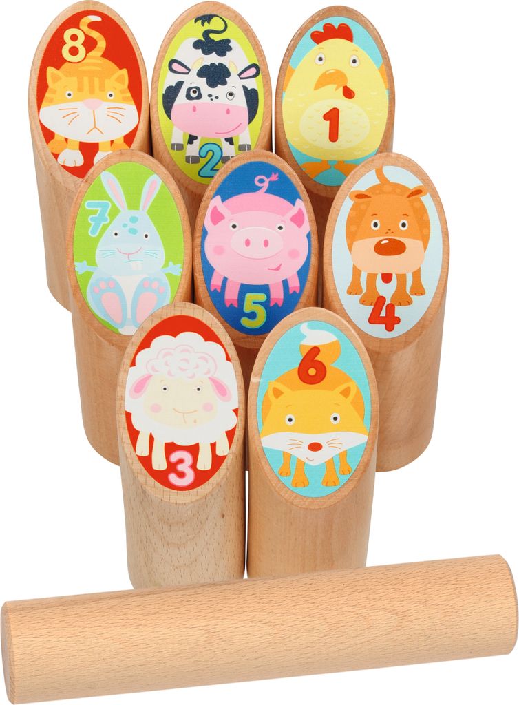 goki Wikinger Tier Kubb, im Baumwollbeutel