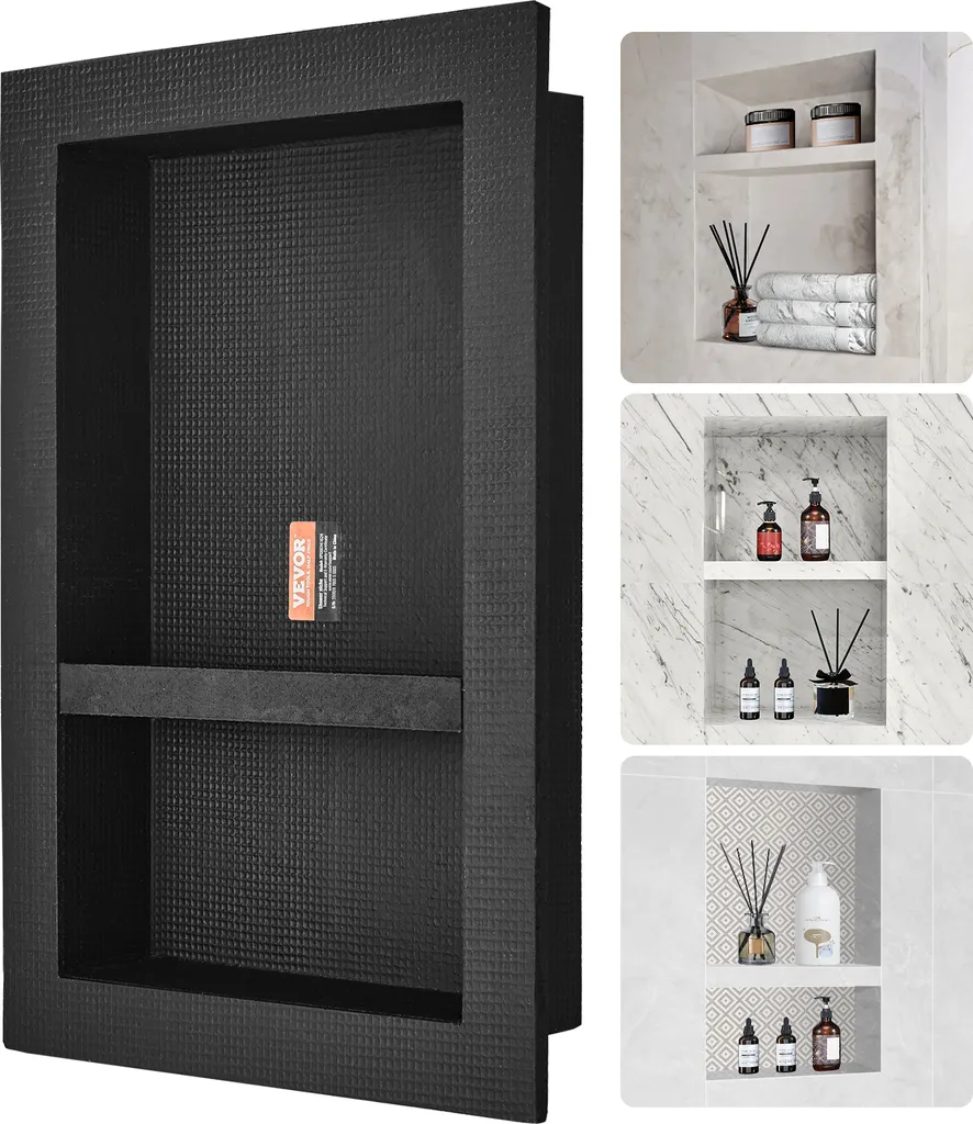 VEVOR Nicchia Doccia Fai-da-Te 40,6x60,9 cm | Impermeabile e Robusta