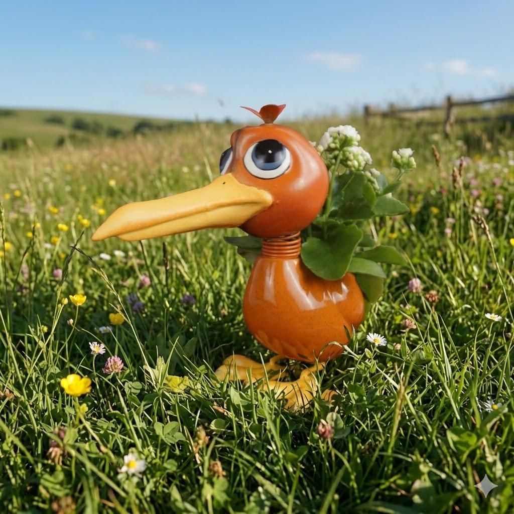 Toller Blumentopf Vogel - Höhe ca. 31 cm