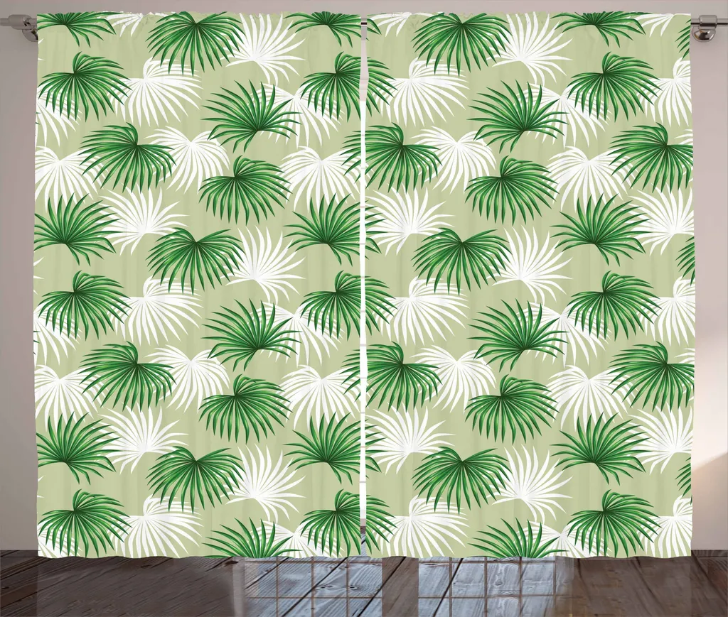 ABAKUHAUS Tenda 280x175 cm Palm Tree - Tessuto Antistrappo Verde