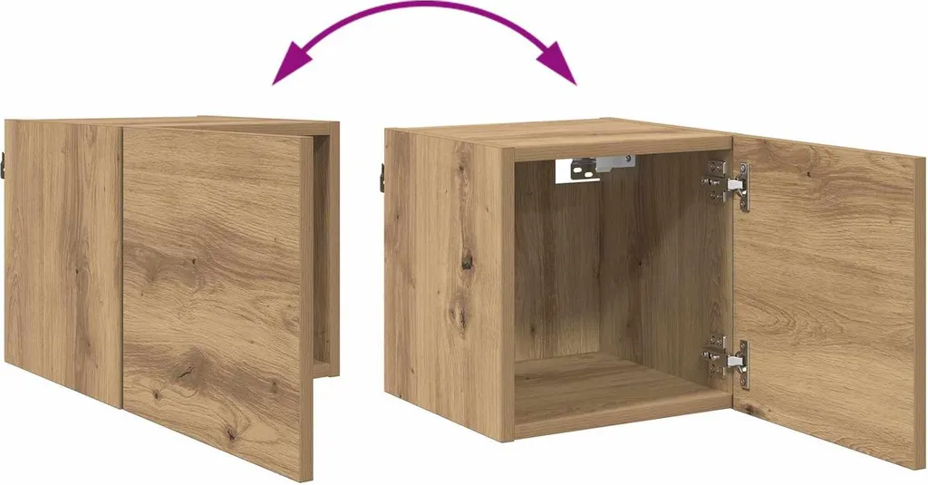 Mini Mobile TV Sospeso SYFAX™ 30 cm Rovere: Salvaspazio e Robusto - 10