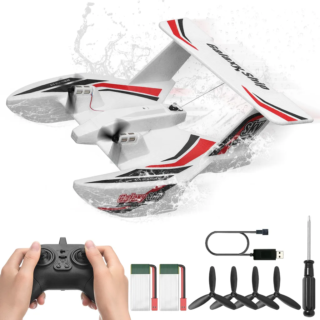 Avion Télécommandé Amphibie Prêt à Voler pour Débutant et Enfant