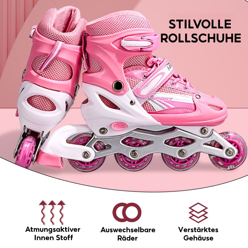 Inline Skates 4 In 1 Verstellbar Rollschuhe Schlittschuhe Für Outdoor Und Indoor - Foto 2