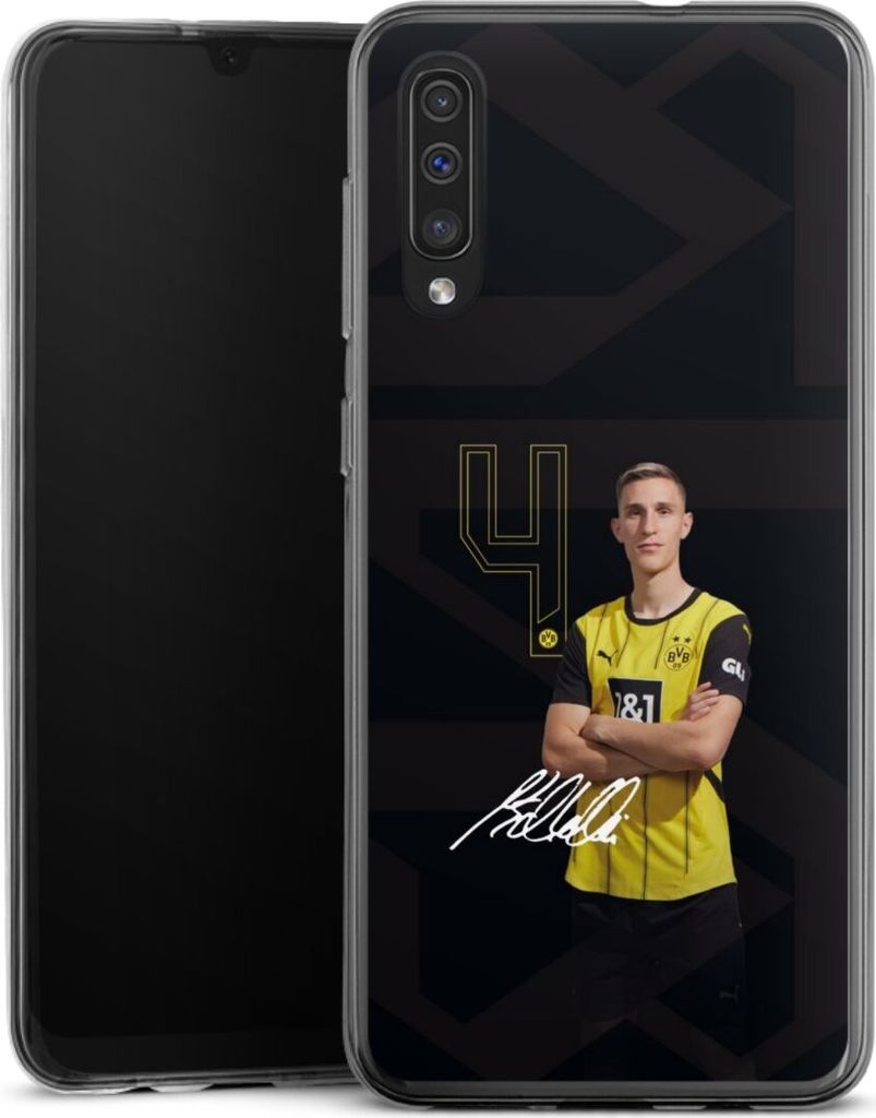 DeinDesign Handyhülle für Samsung Galaxy A30s Silikon Hülle Case Smartphone Schutzhülle Borussia Dortmund Offizielles Lizenzprodukt Nico Schlot...