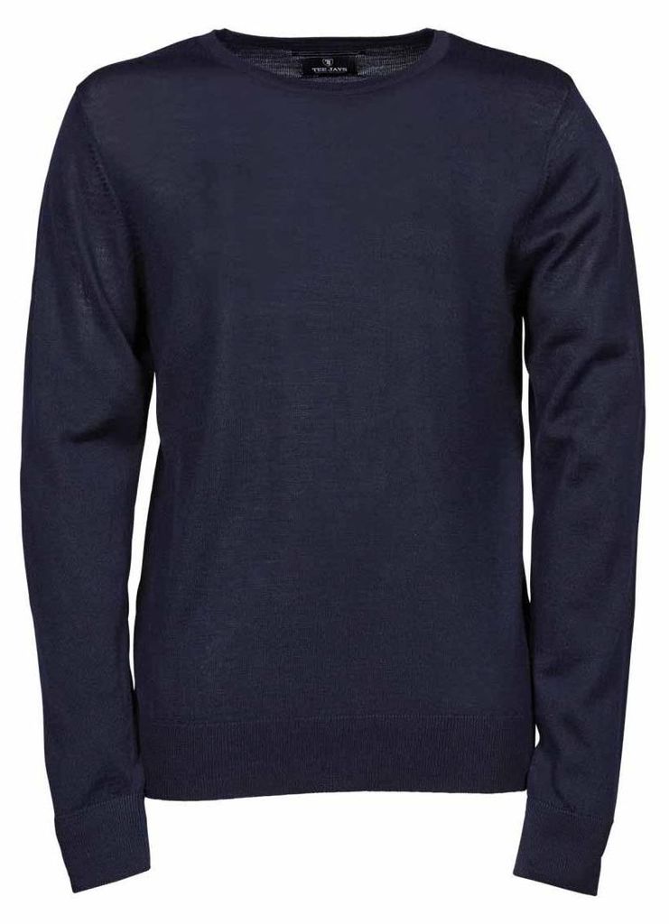 Tee Jays Herren Sweatshirt / Pullover mit Rundhalsausschnitt FK912 (XL) (Marine blau)