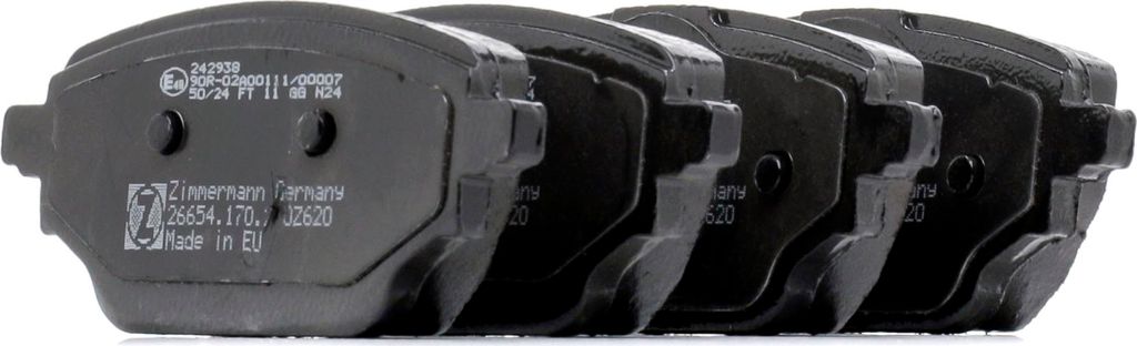 ZIMMERMANN 26654.170.2 Bremsbeläge Satz Hinten Bremsklötze für RENAULT Kangoo III MPV Kangoo III Box Body / MPV für NISSAN Townstar MPV (XFK)
