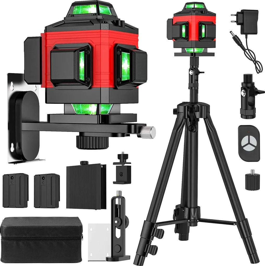 Niveau laser rotatif 4x360 degrés autonivelant pour alignement intérieur