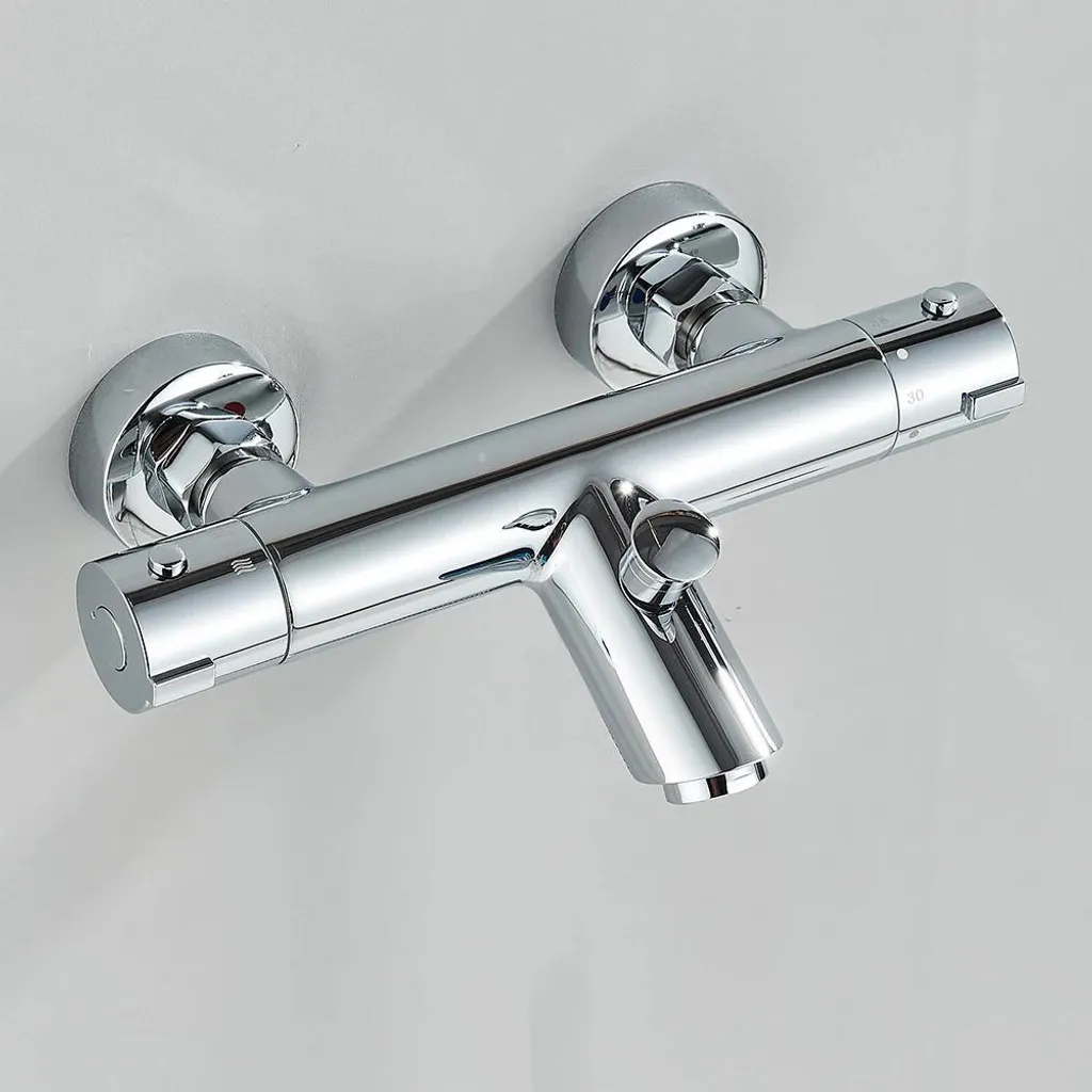 Ensemble douche anti-calcaire en laiton avec mitigeur anti-fuite