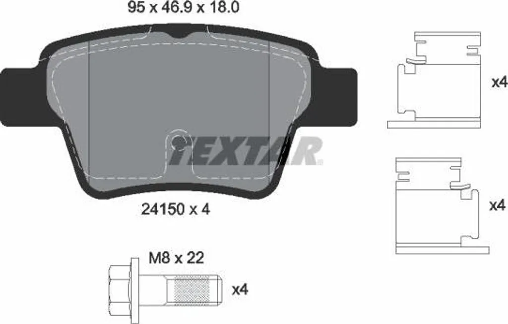 Plaquettes de frein pour Citroën C4 et Peugeot 307 - Entretien freinage 2415001
