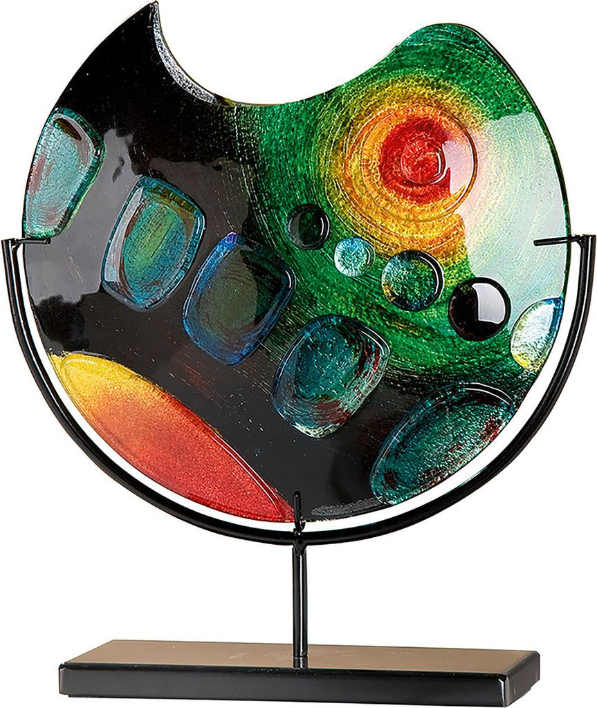 Casablanca by Gilde  Glasart runde Dekovase auf Ständer Produktbild 