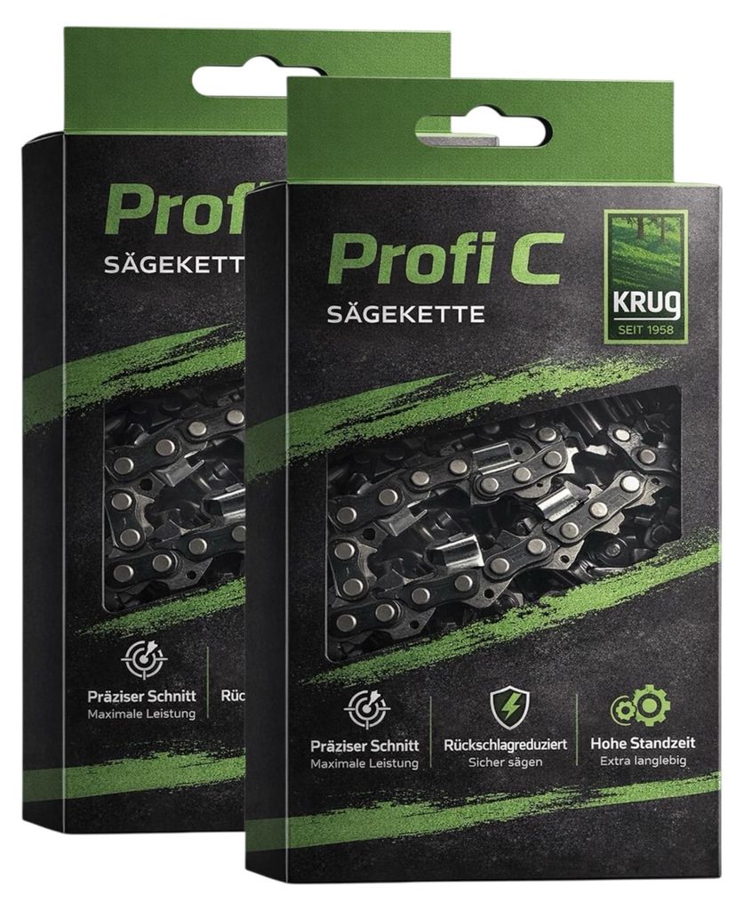 2 Stück Profi C Sägekette 3/8P 1.3 mm 55 TG Low Profi Ersatzkette