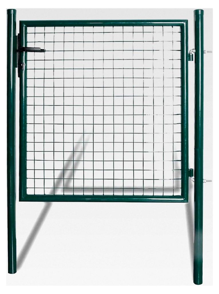 Einzeltür-Gartentor 100x100 cm aus pulverbeschichtetem Stahl, Sicherheits-Hoftor für Einfahrten und Landhauszäune