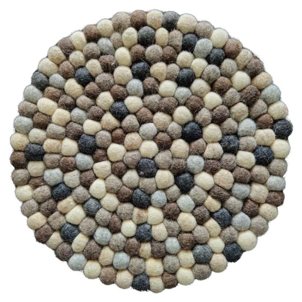 Stuhlkissen, Esstischkissen, Sofakissen (grau meliert, rund 40 cm)