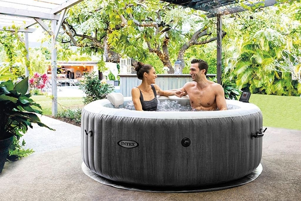 196 Intex 28442 Purespa Greywood Deluxe Jacuzzi Spa Inflable Intex