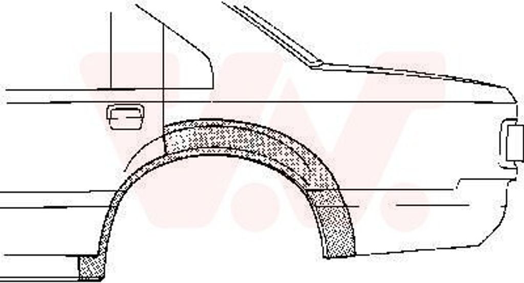 VAN WEZEL Seitenwand Reparaturblech für FORD SCORPIO I Stufenheck (GGE) SCORPIO I (GAE, GGE) SCORPIO I Kombi (GGE)
