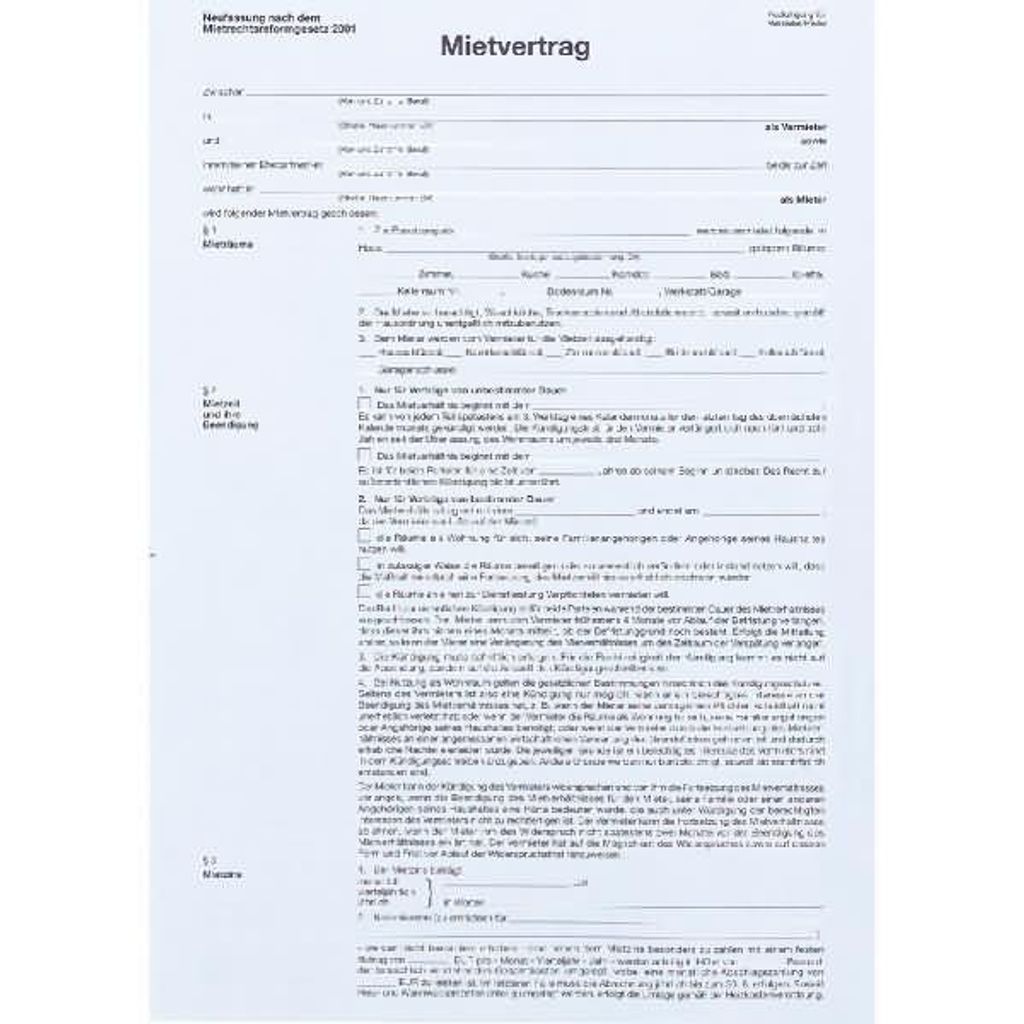 modulo herlitz "Contratto di locazione", DIN A4, 4 pagine Immagine del prodotto 
