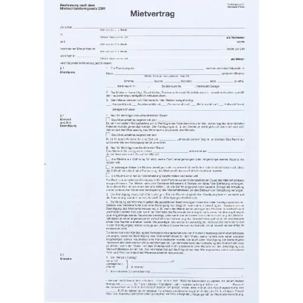 Contrat de location herlitz 4 pages A4 : papier robuste et mise en page