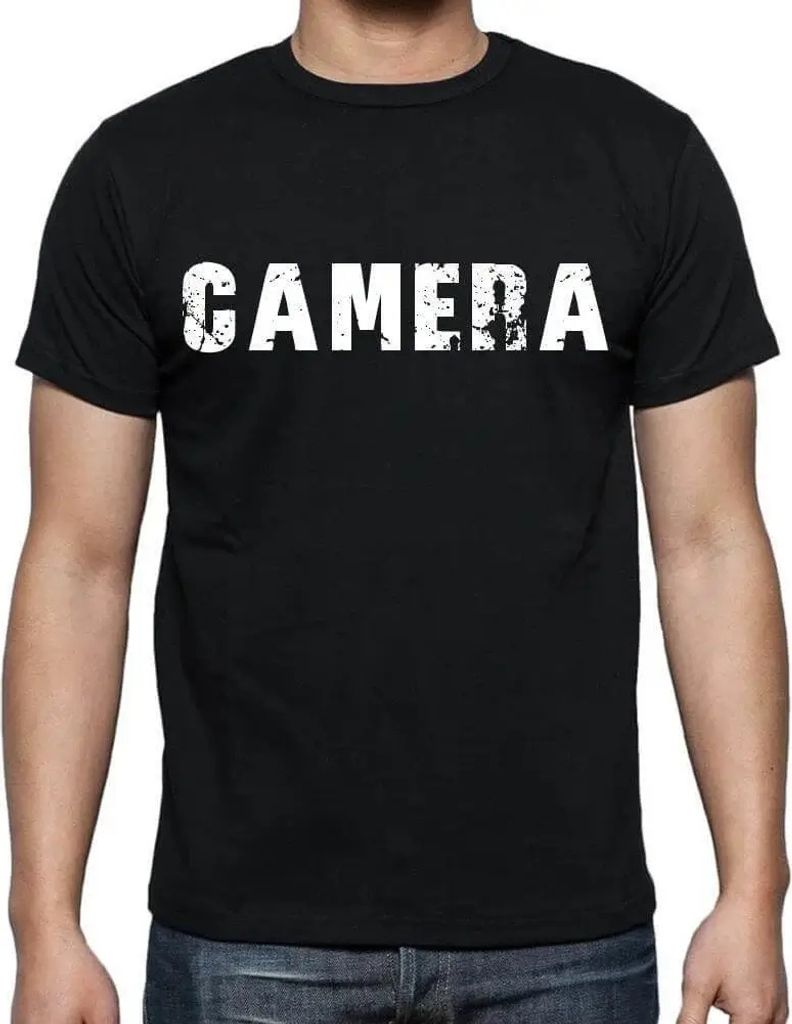 Herren Grafik T-Shirt Kamera – Camera – Öko-Verantwortlich Vintage Jahrgang Kurzarm Lustige Druck Geburtstag Geschenk Mann