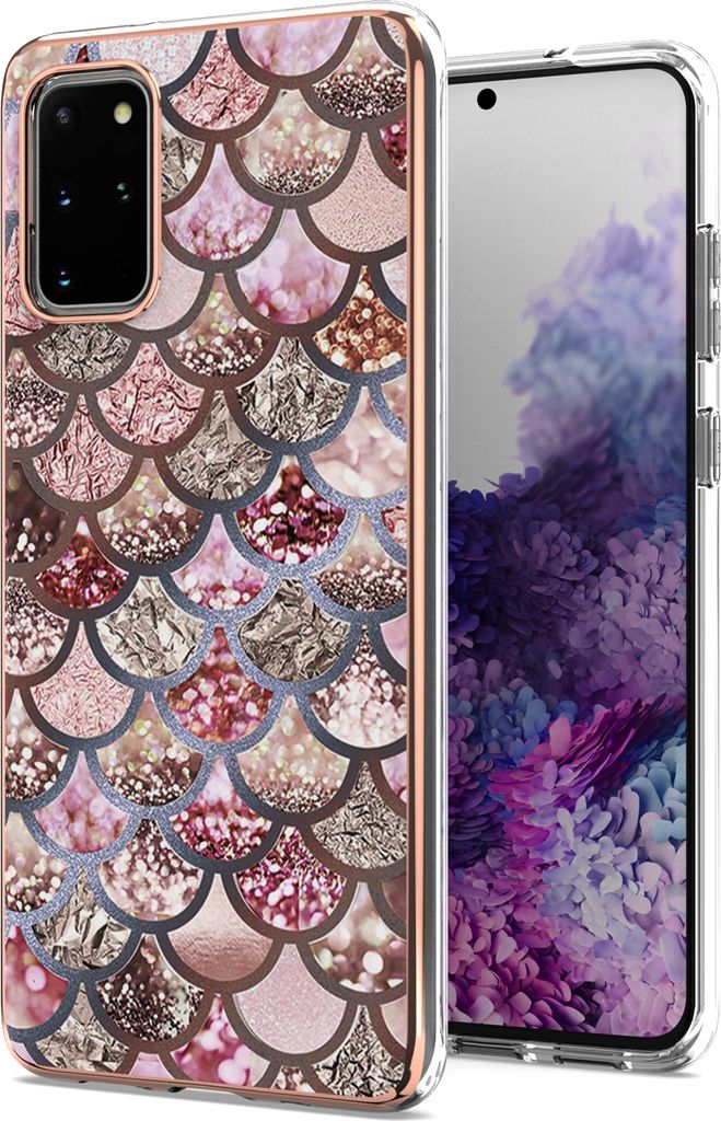 Samsung S20+ Hülle, Muster Handyhülle Weich TPU Bumper Schutzhülle für Samsung Galaxy S20 Plus Pink