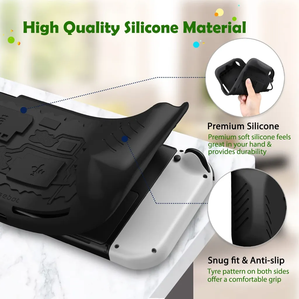 Housse de Jeu pour Nintendo Switch OLED - Protection Complète en Noir