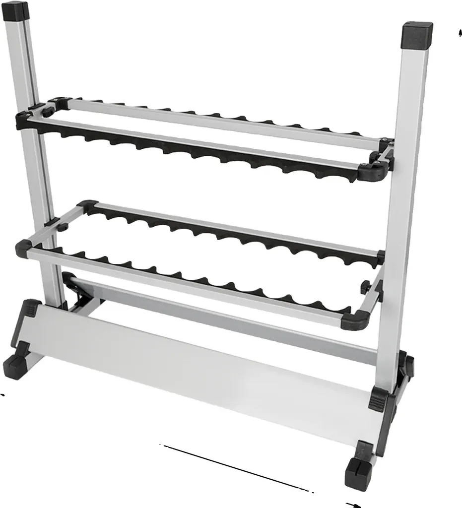 Support cannes à pêche 24 emplacements en alliage aluminium anticorrosion
