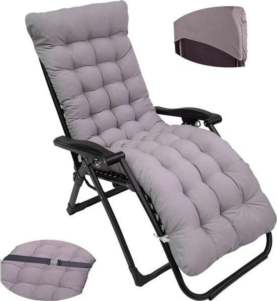 Dikke tuinstoel en schommelstoel kussen, 8 cm, 170x53 cm, antislip, outdoor