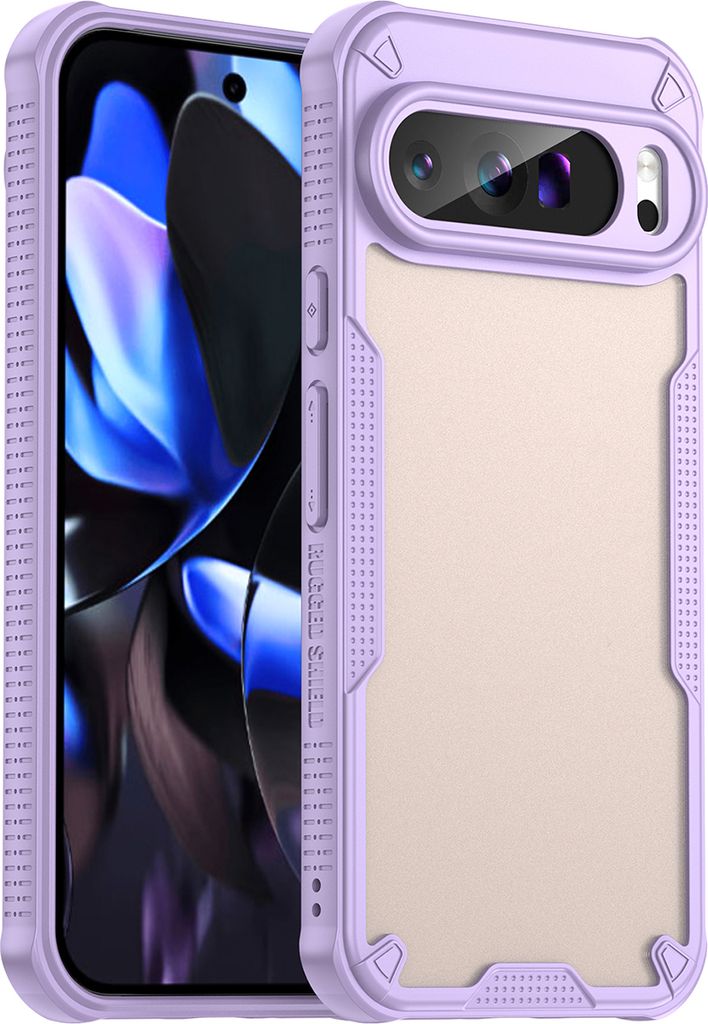 Schutzhülle für Google Pixel 10 Pro XL Transluzente Matt Rückseite Stoßfeste TPU Bumper Hülle Lila