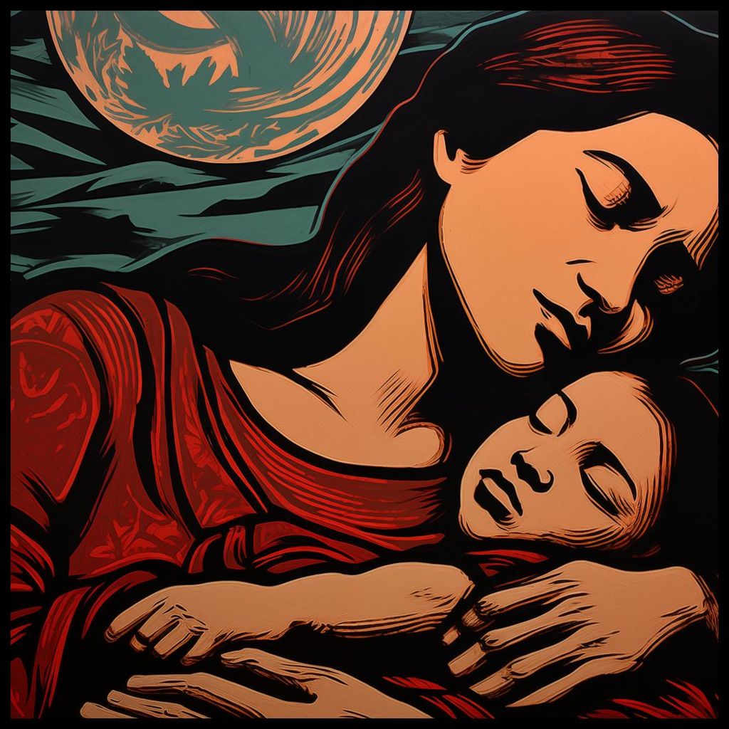 Plakat 100x100cm Mütterliche Bindungen