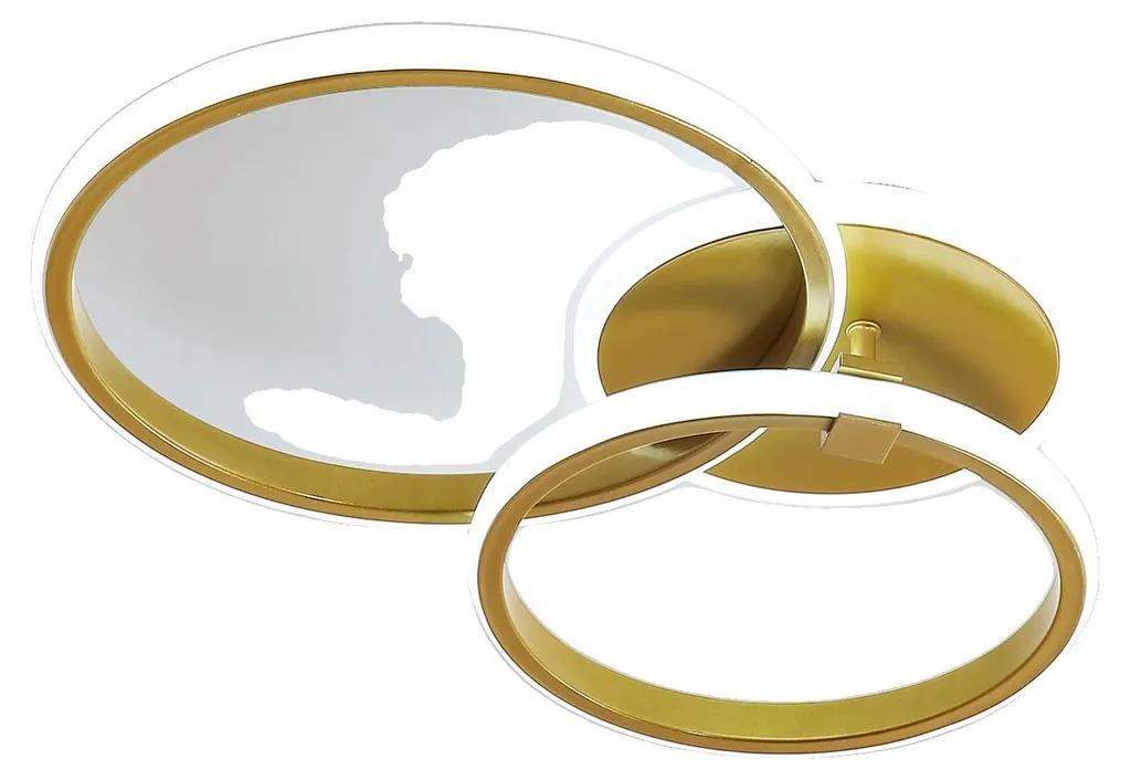 Plafonnier LED rond doré moderne au design élégant et basse consommation