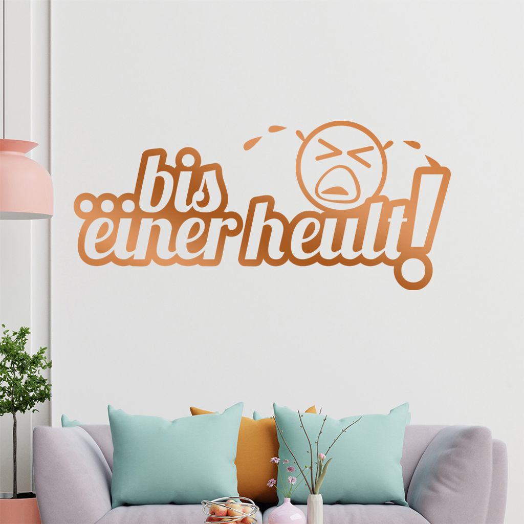 KIWISTAR Bis einer heult Wandtattoo in 6 Größen - Wandaufkleber Wall Sticker - Dekoration, Küche, Wohnzimmer, Schlafzimmer, Badezimmer