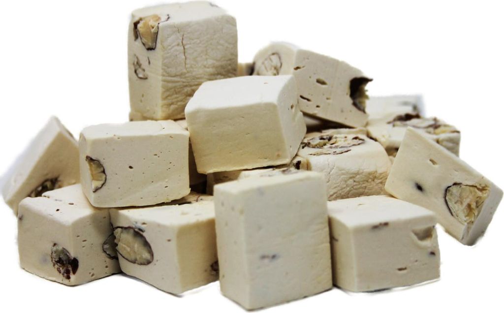 Fudge Nougat mit Mandeln Nougat Pralinen mit Mandelstücken 300g