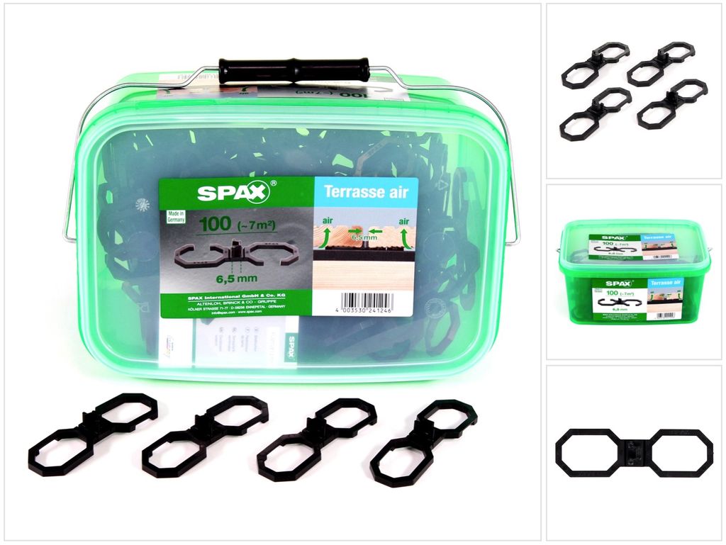 SPAX Air Terrassendistanzhalter und -lüfter - 6,5 mm - 100 St. - 4009422565009