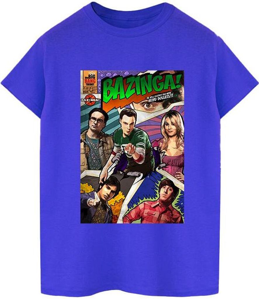 The Big Bang Theory - "Bazinga" T-Shirt für Herren BI13307 (XXL) (Königsblau)