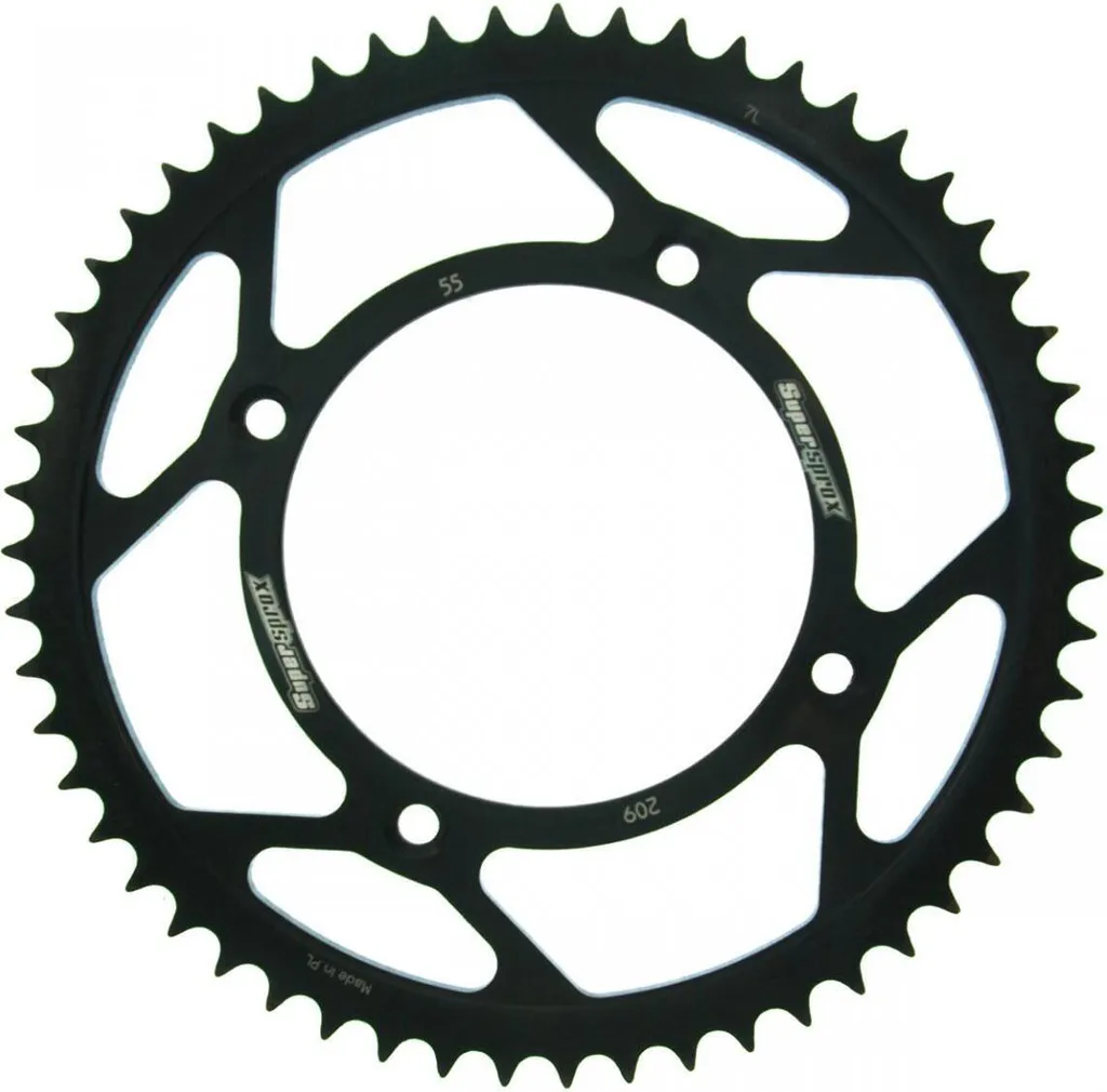 Pignon Arrière 55 Dents en Acier Noir Supersprox 420 pour Transmission