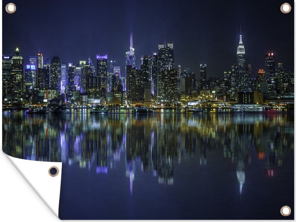 MuchoWow 40x30 cm Outdoor-Poster Gartendeko Sichtschutz Garten Poster für den Garten New York - Skyline - Amerika