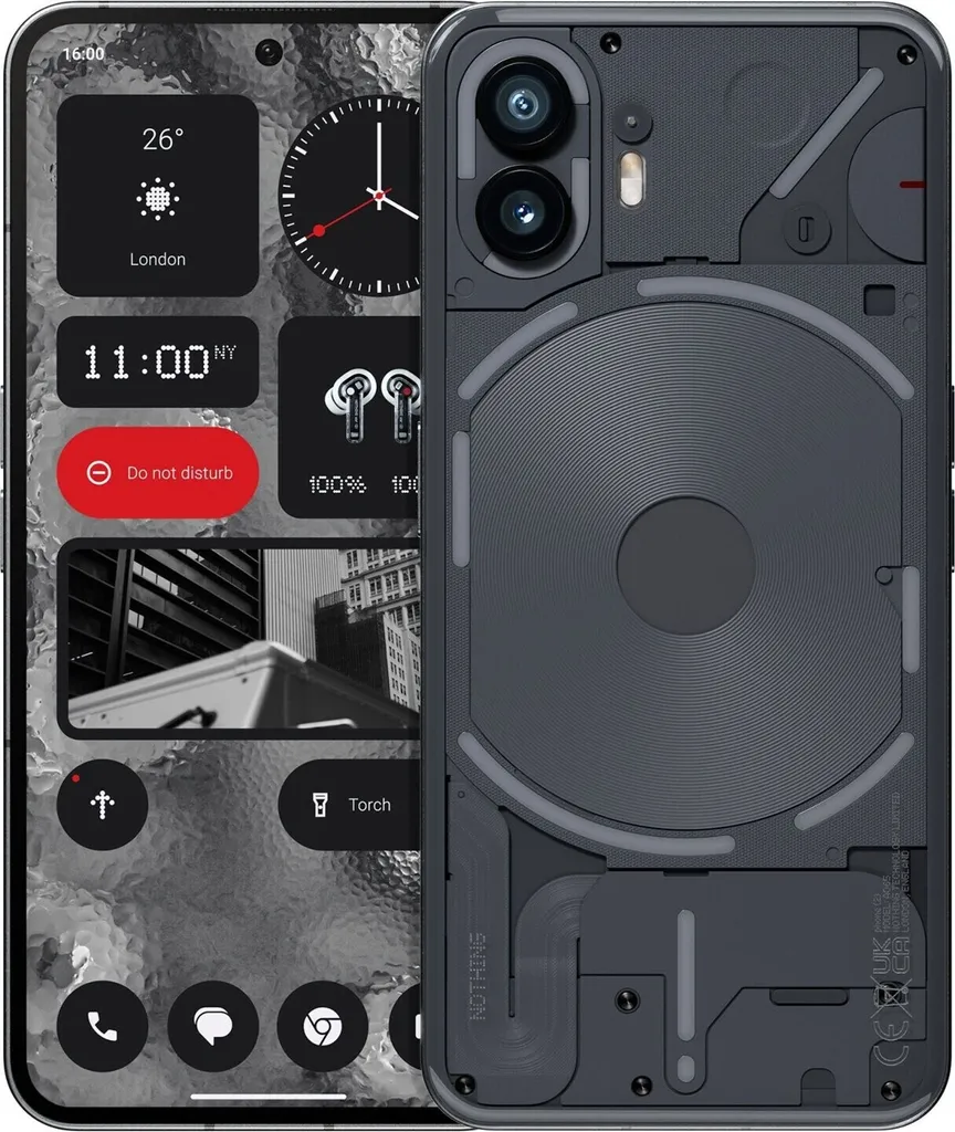 Nothing Phone 2 5G Smartphone 256GB 12GB RAM Gris Sombre Double SIM