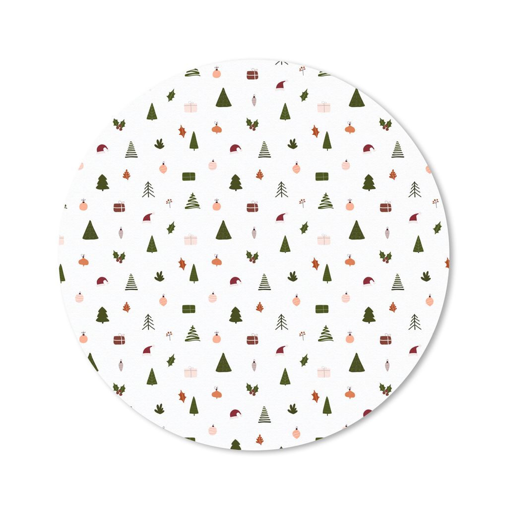 MuchoWow Mauspad Mousepad Winter - Muster - Weiß 40x40 cm - Mousepads - Maus Mat - Pad - Mausunterlage - Schreibtisch Accessoires