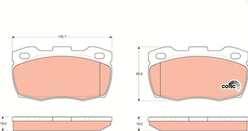 TRW Bremsbeläge Satz Vorne für LAND ROVER Defender SUV (L316) GDB1452