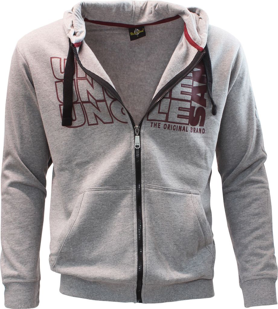 Uncle Sam Sweatjacke mit Kapuze Eingrifftaschen Sportjacke Produktbild 