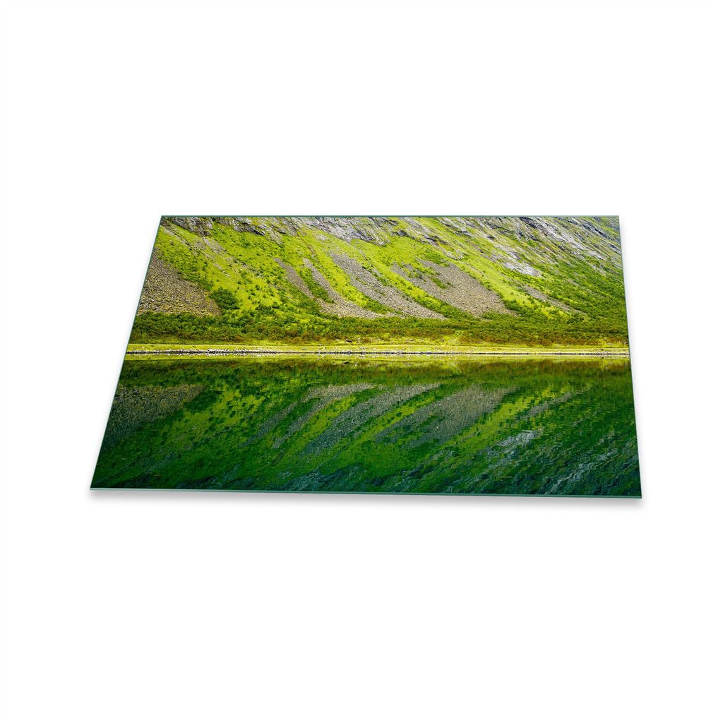 Herdabdeckplatte Glaskeramik 1 Teilig 80x52 Natur Grün Abdeckung Glas Spritzschutz