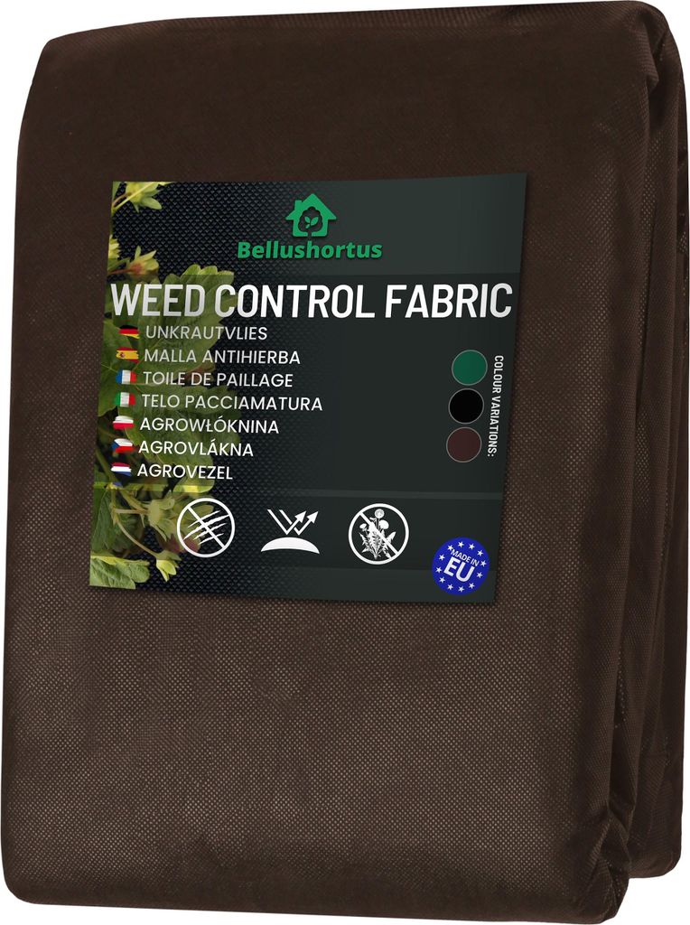Unkrautvlies, Gartenvlies, reißfest, braun 1.6m 100g/m² mit UV-Stabilisierung 15 m